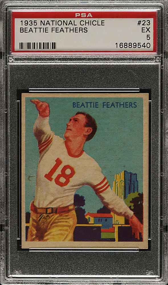 1935 R331 National Chicle Football #23 Beattie Feathers PSA EX 5