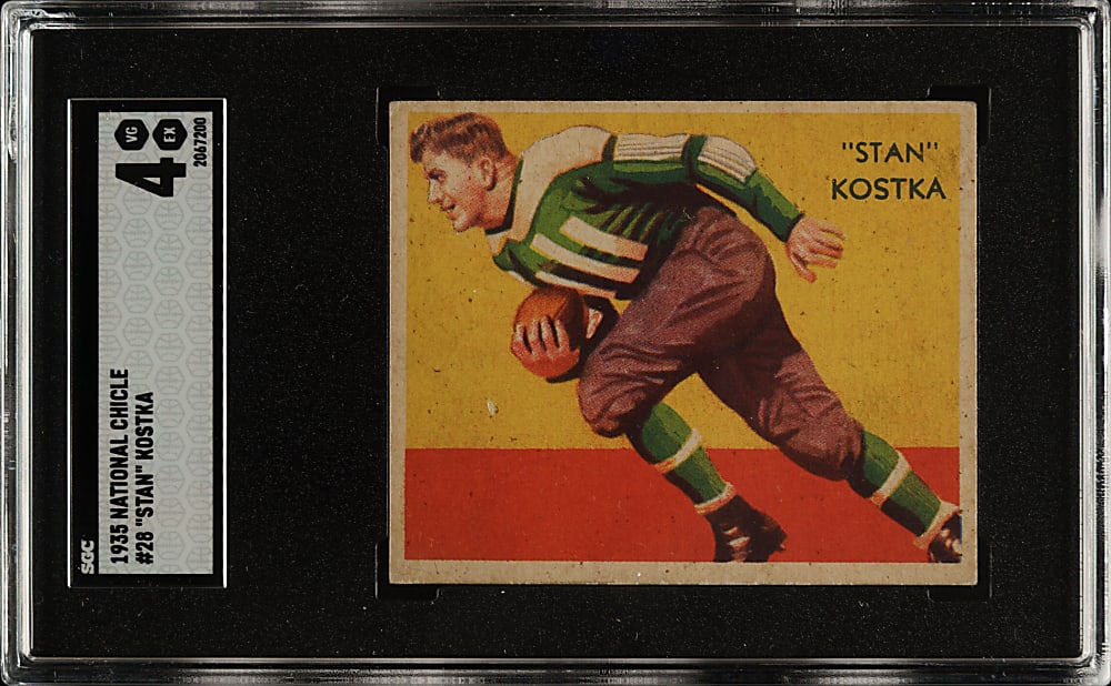 1935 R331 National Chicle Football #28 Stan Kostka High Number SGC VG/EX 4