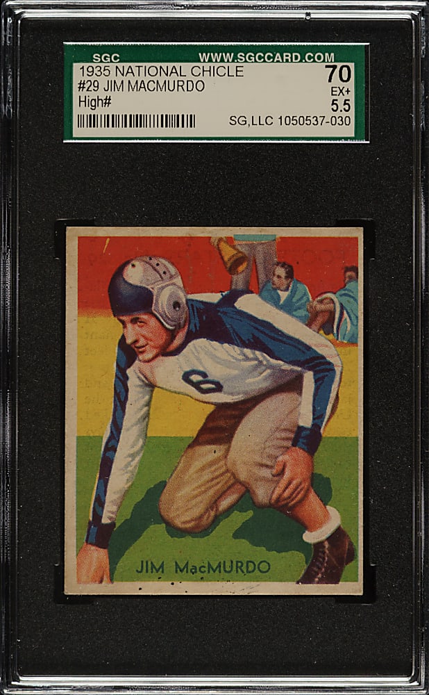 1935 R331 National Chicle Football #29 Jim MacMurdo High Number SGC EX+ 70