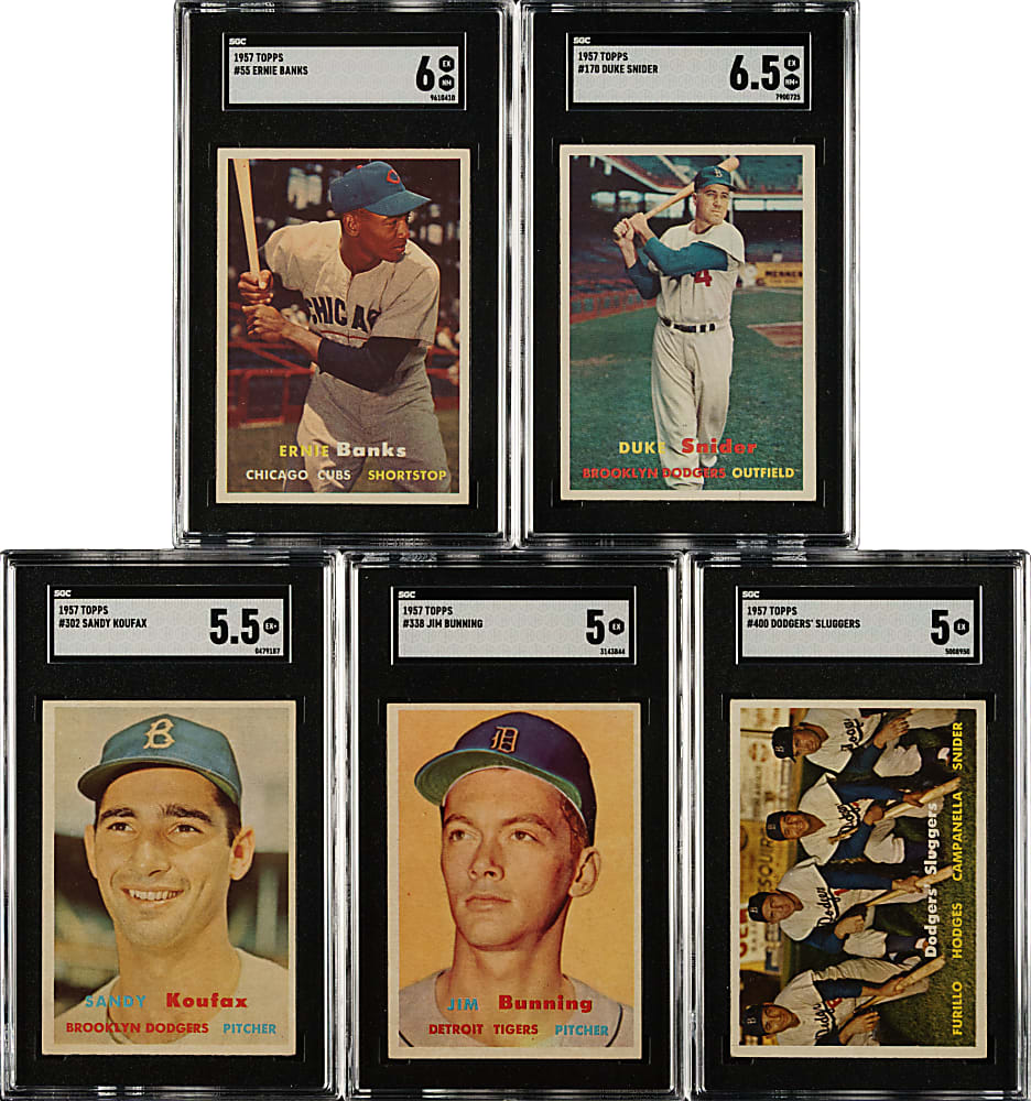 1957 Topps Complete Set (407) Including #95 Mickey Mantle SGC EX/NM 6