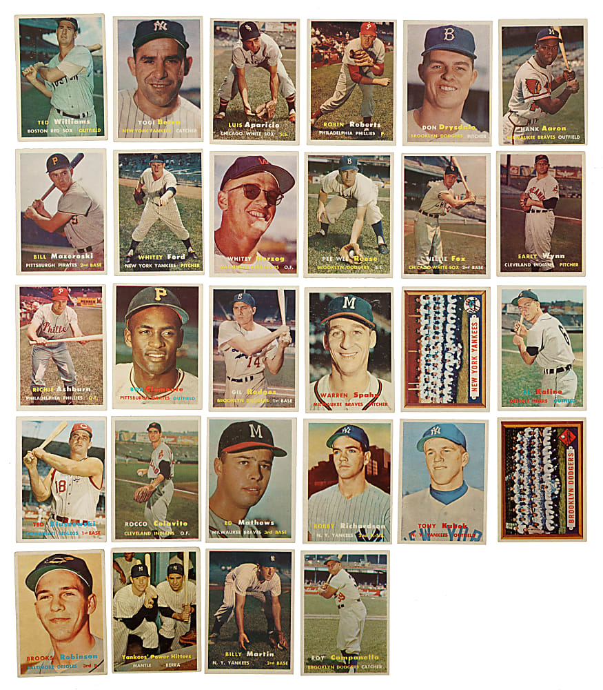 1957 Topps Complete Set (407) Including #95 Mickey Mantle SGC EX/NM 6