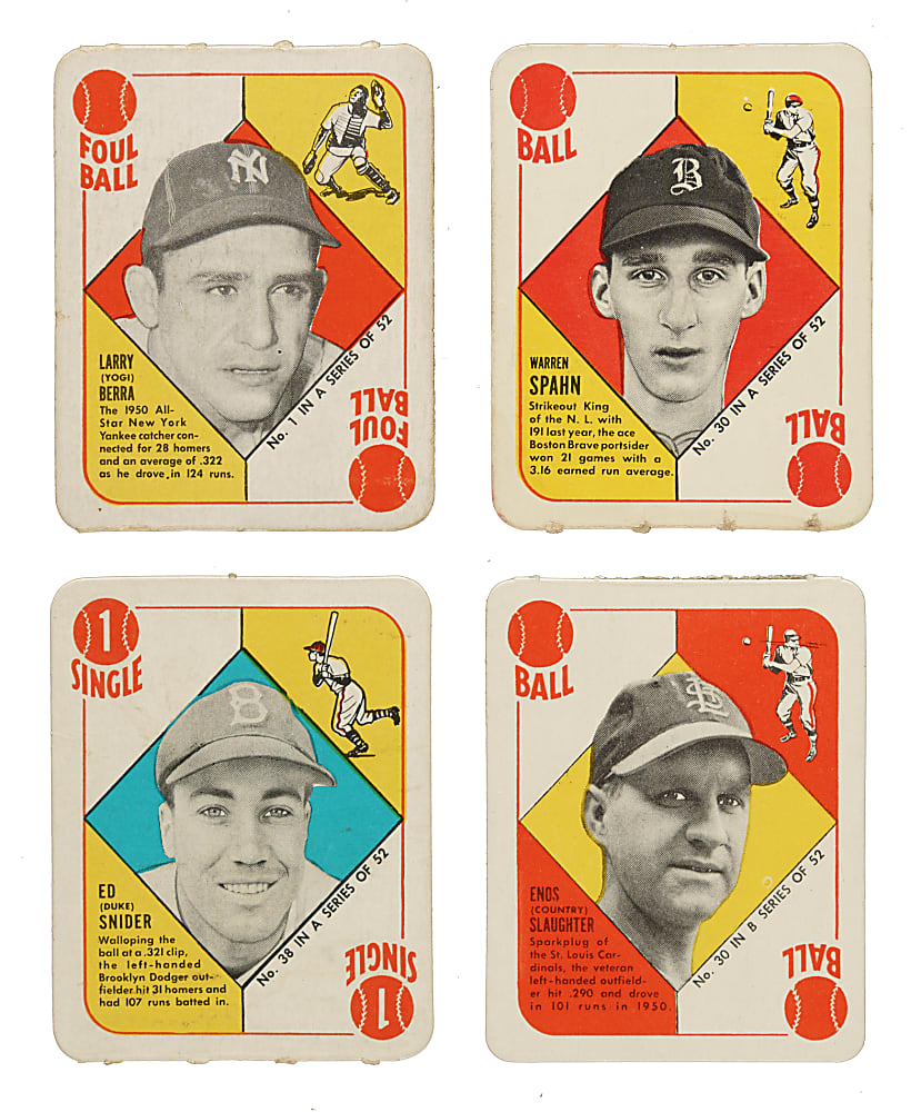 1951 Topps Blue and Red Backs Complete Set Pair (2 Sets, 104 Cards)