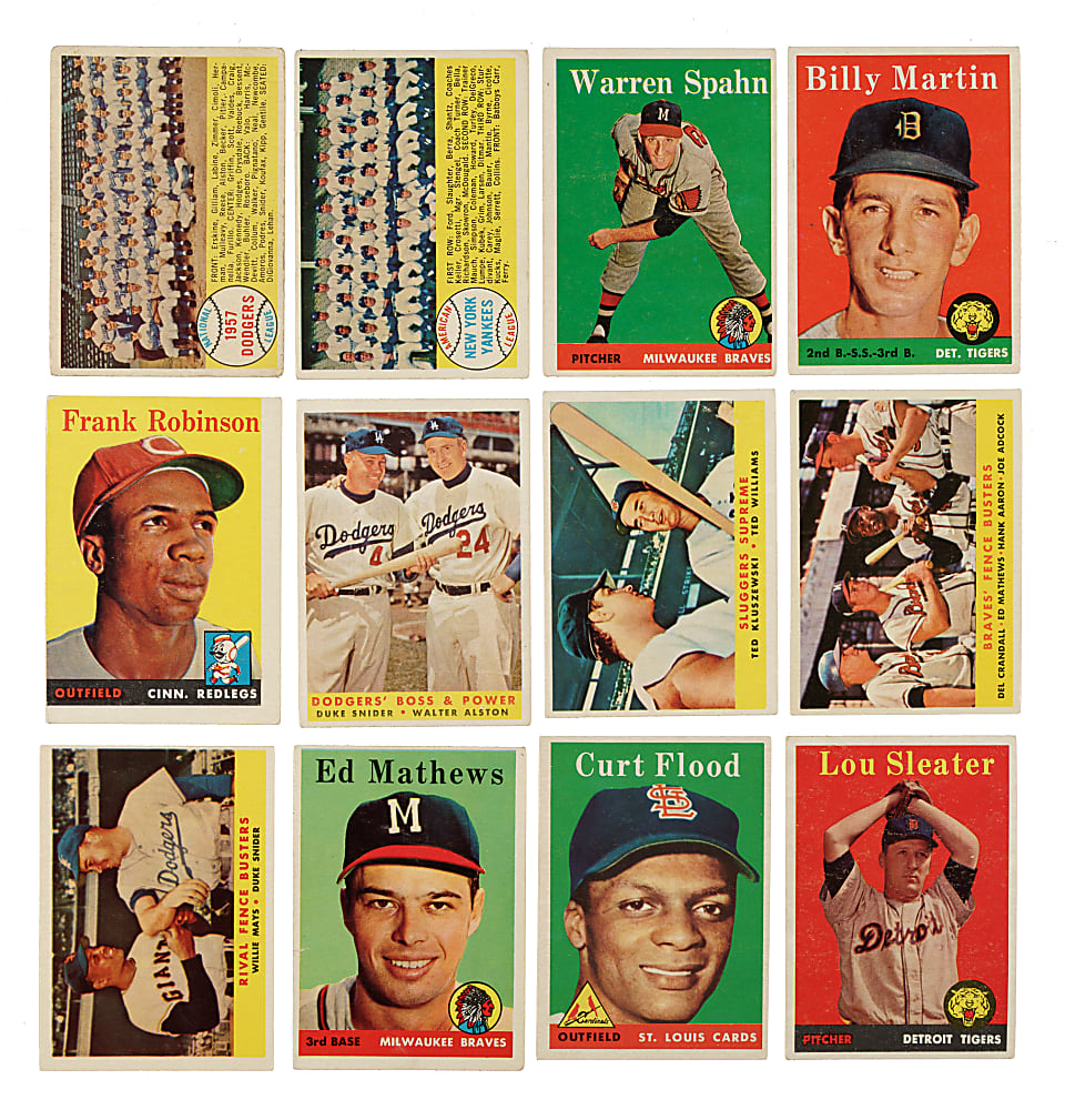 1958 Topps Near-Complete Set (466/494) Including 33 Signed Cards