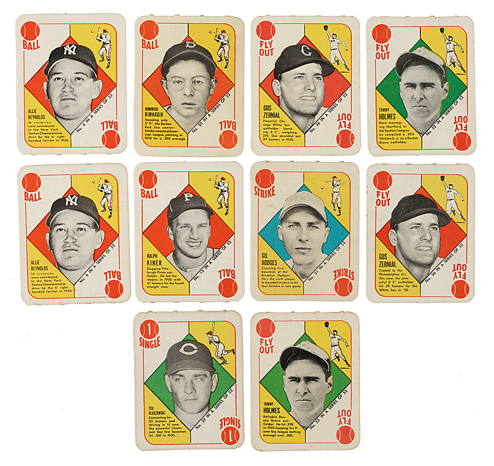1951 Topps Red Back Near-Complete Set Pair (2 Sets, 89 Cards)