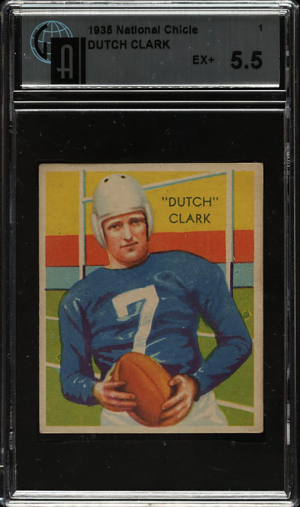 1935 R331 National Chicle Football #1 Dutch Clark Rookie GAI EX+ 5.5