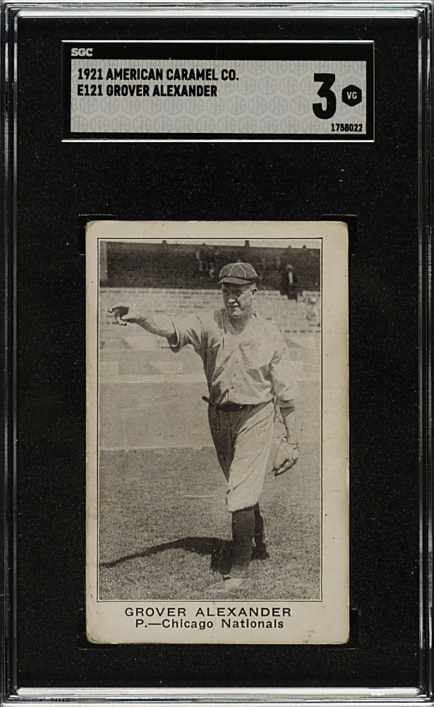 1921 E121 American Caramel (Series of 80) Grover Alexander Right Arm Forward SGC VG 3