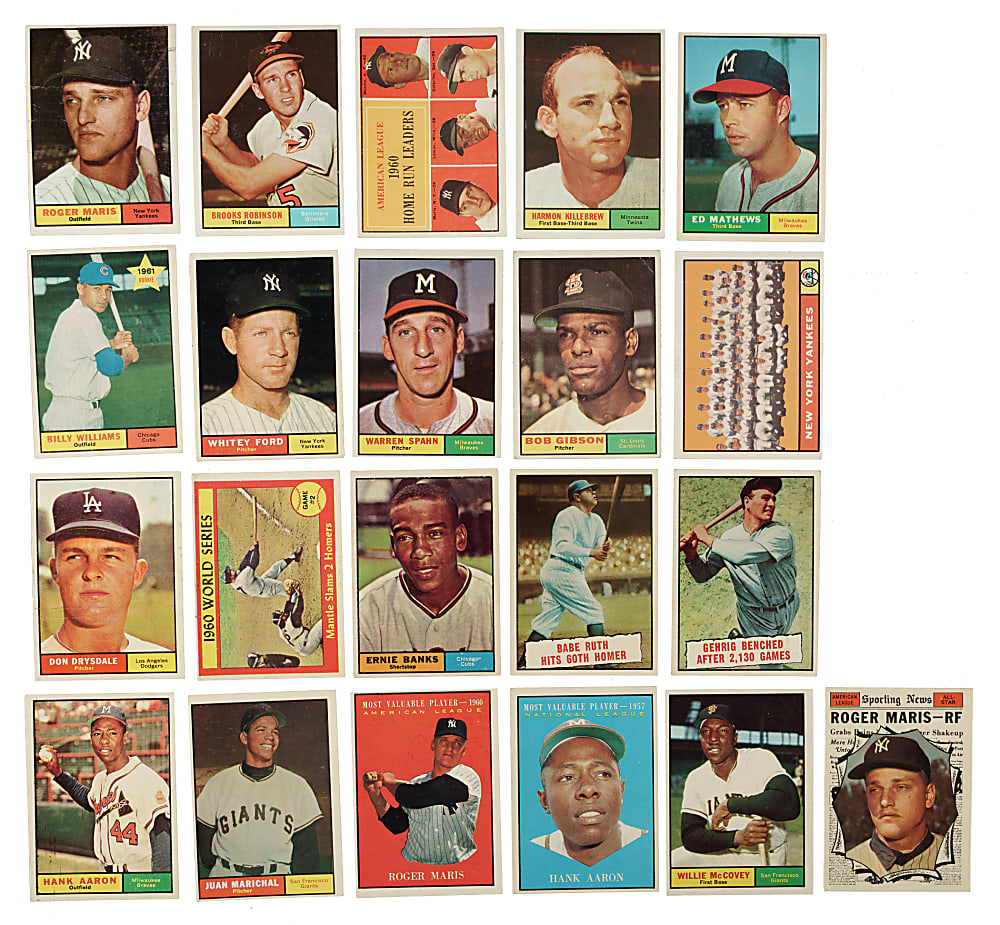 1961 Topps Complete Set (587) Including 55 PSA- and SGC-Graded Cards
