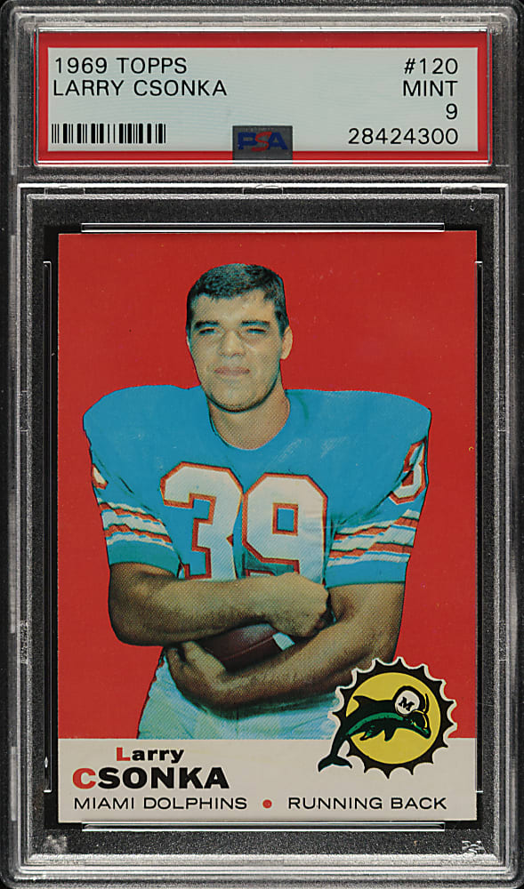 1969 Topps Football #120 Larry Csonka Rookie PSA MINT 9