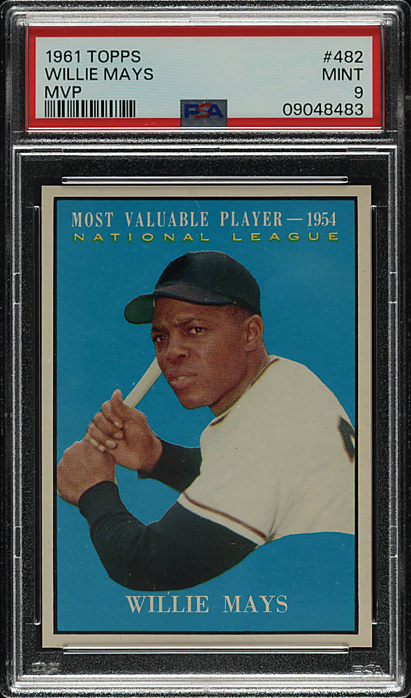 1961 Topps #482 Willie Mays MVP PSA MINT 9