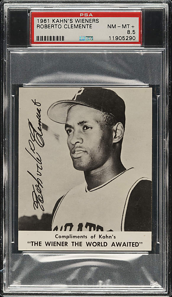 1961 Kahn's Wieners Roberto Clemente PSA NM-MT+ 8.5