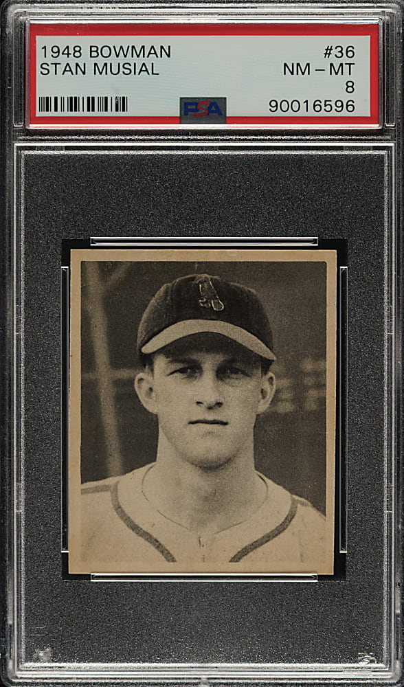 1948 Bowman #36 Stan Musial Rookie PSA NM-MT 8