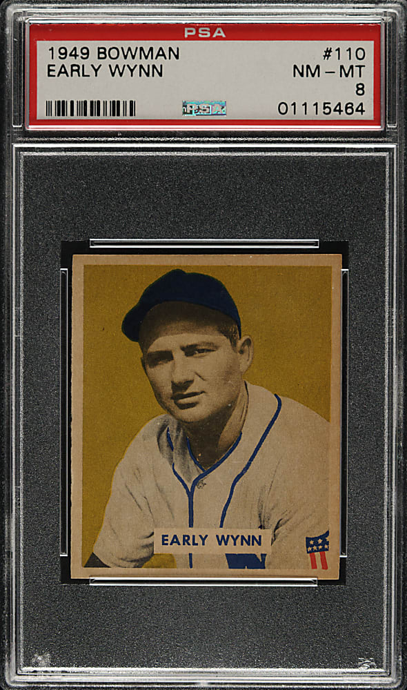 1949 Bowman #110 Early Wynn Rookie PSA NM-MT 8