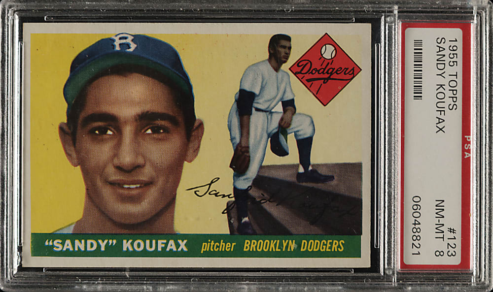 1955 Topps #123 Sandy Koufax Rookie PSA NM-MT 8
