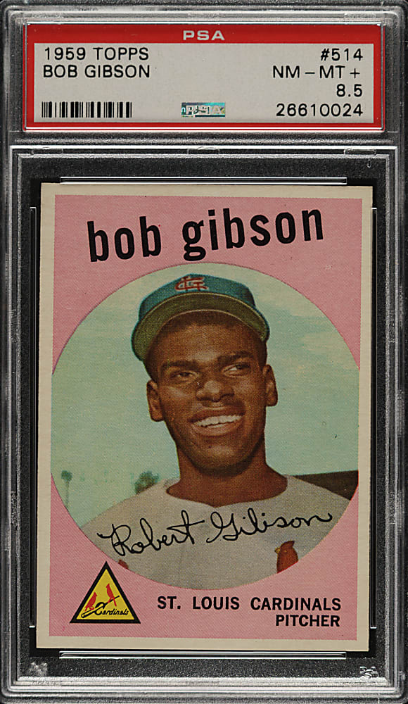 1959 Topps #514 Bob Gibson Rookie PSA NM-MT+ 8.5