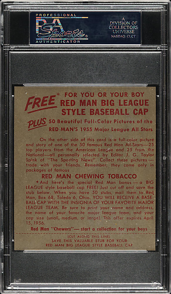 1955 Red Man Tobacco #AL-16 Yogi Berra PSA NM-MT 8