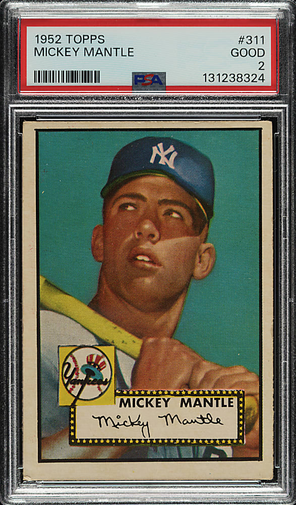 1952 Topps #311 Mickey Mantle PSA GOOD 2 - Newly Discovered!