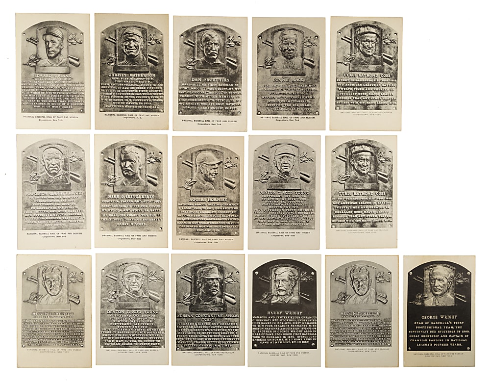 1944 to 1963 Artvue and Albertype Hall of Fame Plaque Postcard Collection (85)