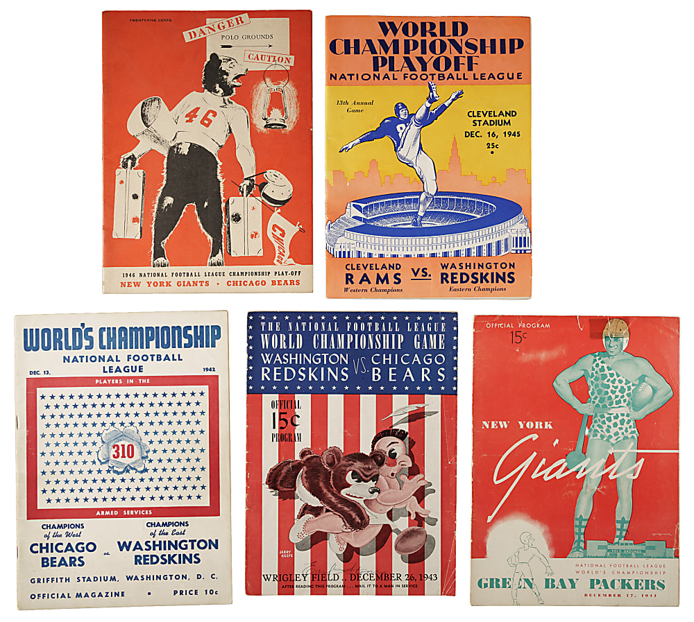 1938 to 1966 NFL Championship Program Collection (24)