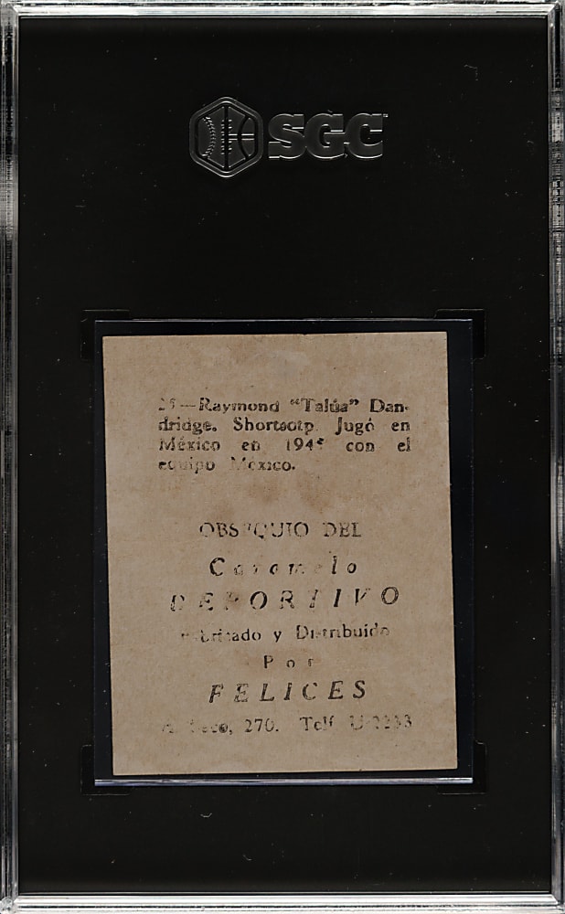 1945-1946 Caramelo Deportivo #25 Ray Dandridge Rookie SGC POOR 1