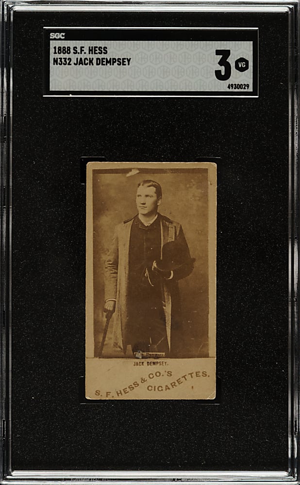 1888 N332 S.F. Hess "Athletes & Celebrities" Jack Dempsey SGC VG 3