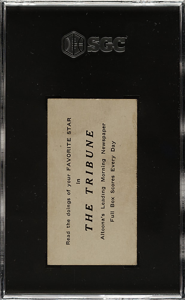 Extremely Rare 1916 M101-4 Altoona Tribune #13 Chief Bender SGC EX 5 - The Only Graded Example!