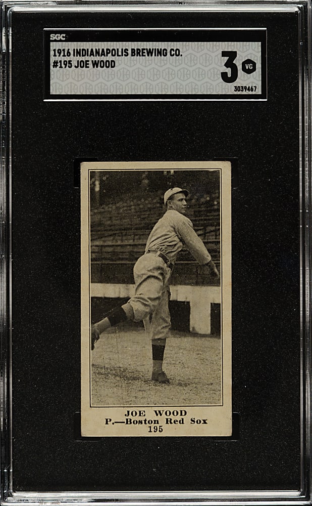 1916 M101-4 Indianapolis Brewing Co. #195 Joe Wood SGC VG 3