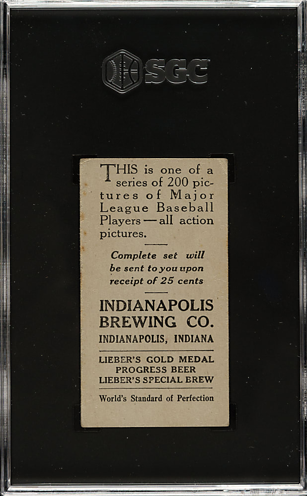 1916 M101-4 Indianapolis Brewing Co. #195 Joe Wood SGC VG 3