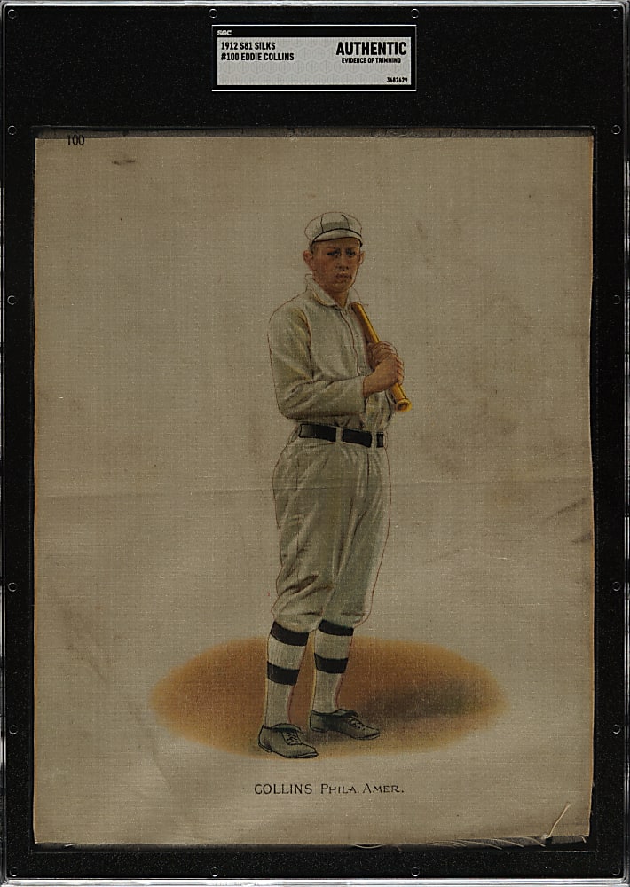1912 S81 Large Silk Premium #100 Eddie Collins - SGC