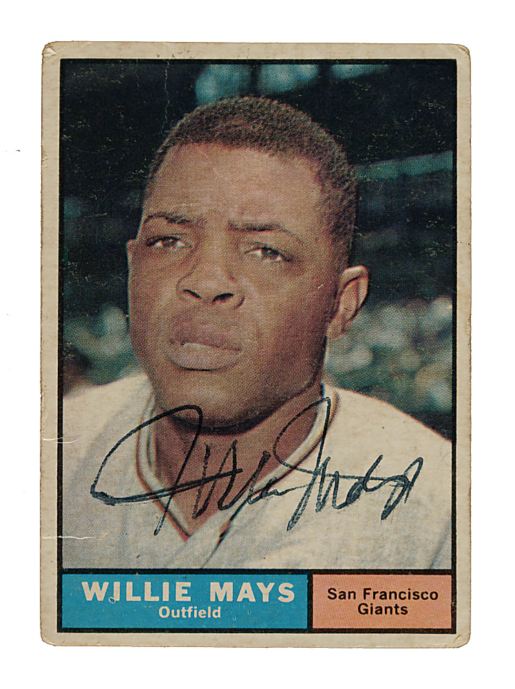 Signed 1961 Topps #150 Willie Mays - PSA/DNA