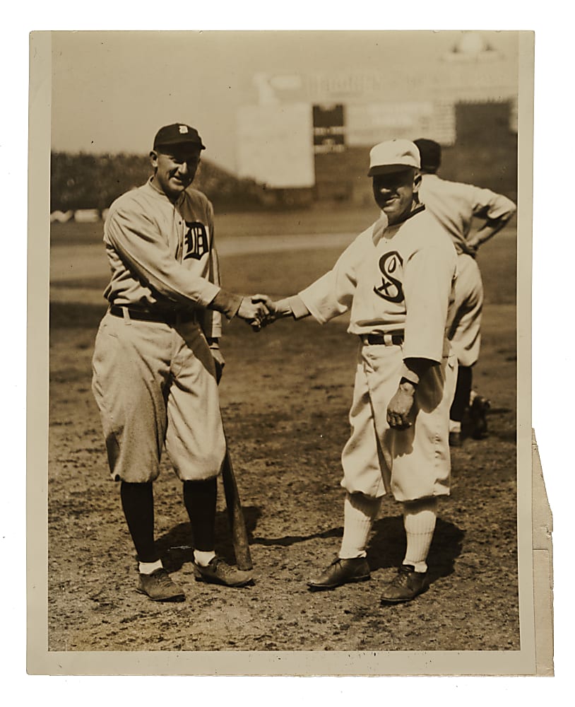 1921 Ty Cobb and Kid Gleason Original Underwood & Underwood Photograph PSA/DNA Type I