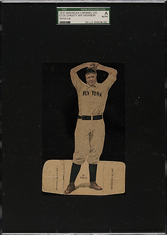 1910 E125 American Caramel Die-Cut Christy Mathewson - SGC
