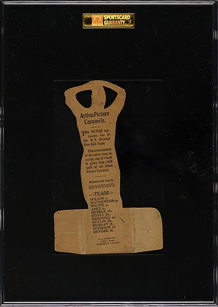 1910 E125 American Caramel Die-Cut Christy Mathewson - SGC