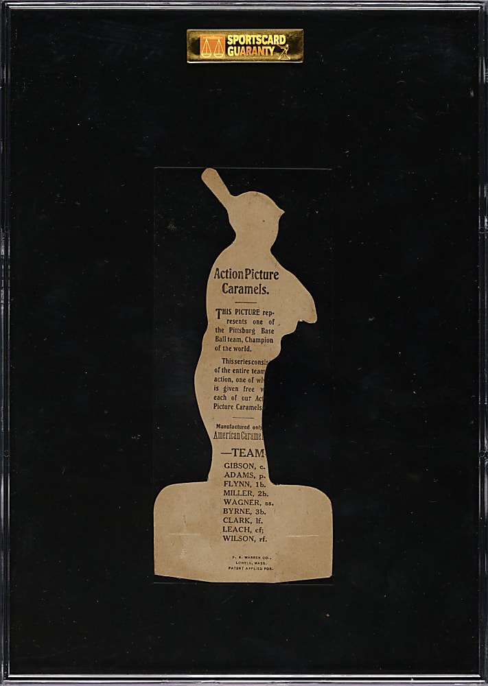 1910 E125 American Caramel Die-Cut Honus Wagner Batting SGC VG 40 - Extremely Rare Pose - 1 of 1 - Highest Graded!