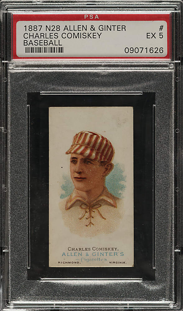 1888 N28 Allen & Ginter Charles Comiskey PSA EX 5