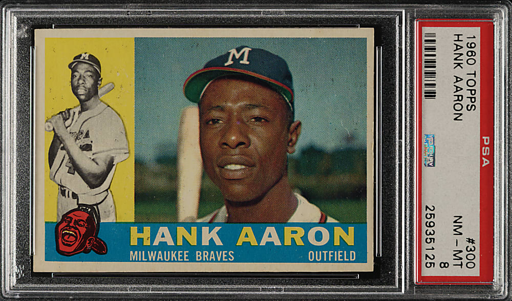 1960 Topps #300 Hank Aaron PSA NM-MT 8