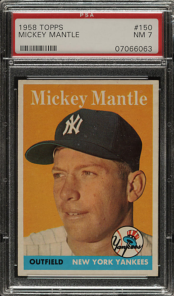 1958 Topps #150 Mickey Mantle PSA NM 7