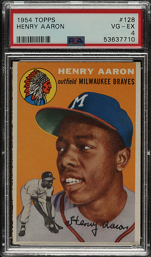 1954 Topps #128 Hank Aaron Rookie PSA VG-EX 4