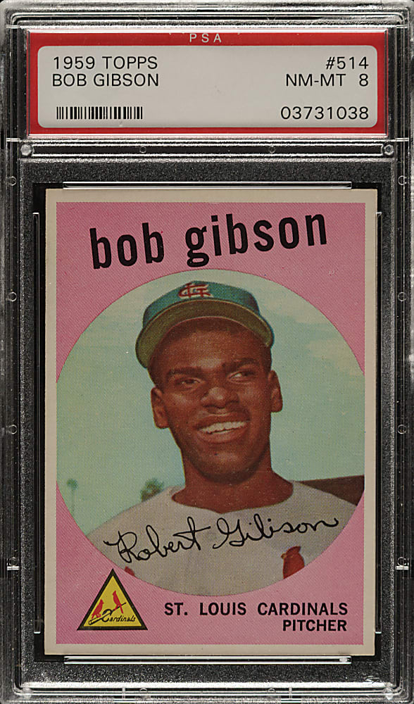 1959 Topps #514 Bob Gibson Rookie PSA NM-MT 8