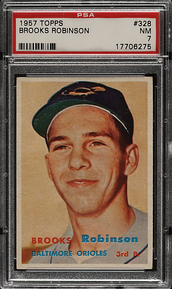 1957 Topps #328 Brooks Robinson Rookie PSA NM 7