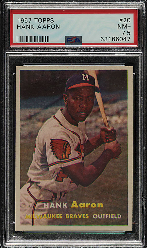 1957 Topps #20 Hank Aaron PSA NM+ 7.5