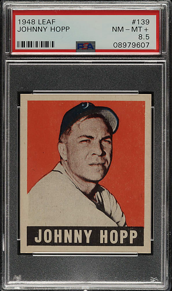 1948-1949 Leaf #139 Johnny Hopp PSA NM-MT+ 8.5