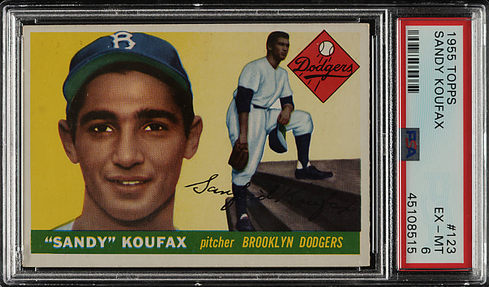 1955 Topps #123 Sandy Koufax Rookie PSA EX-MT 6