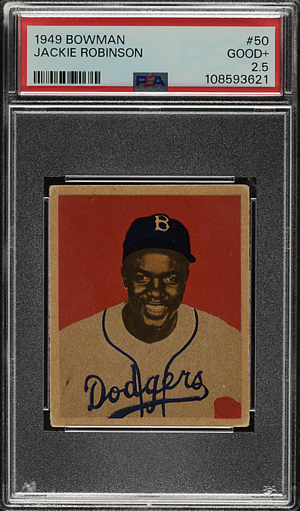 1949 Bowman #50 Jackie Robinson PSA GOOD+ 2.5