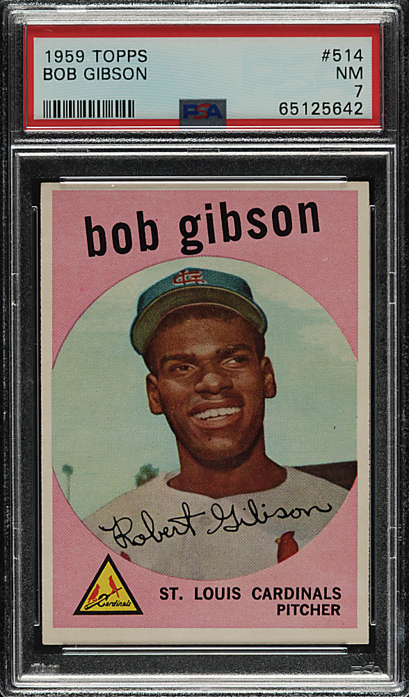 1959 Topps #514 Bob Gibson Rookie PSA NM 7