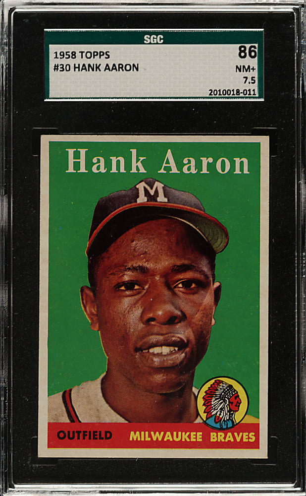 1958 Topps #30 Hank Aaron SGC NM+ 86