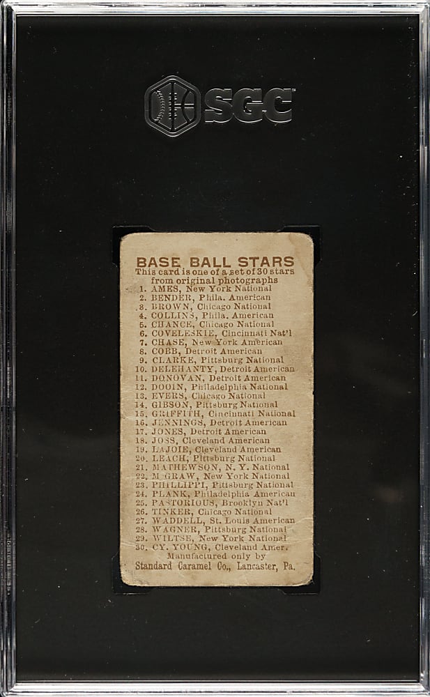 1910 E93 Standard Caramel Ty Cobb SGC FAIR 1.5