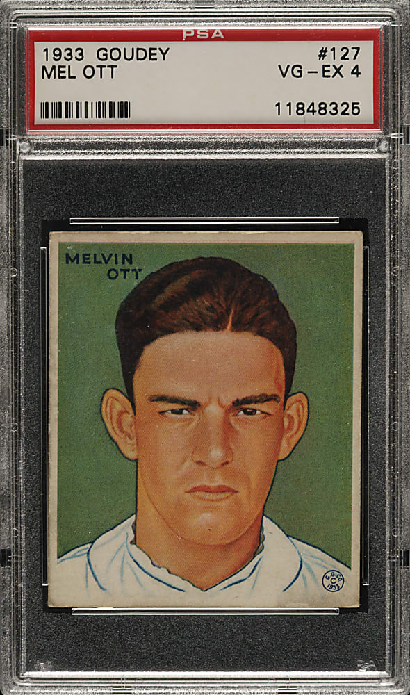 1933 R319 Goudey #127 Mel Ott PSA VG-EX 4