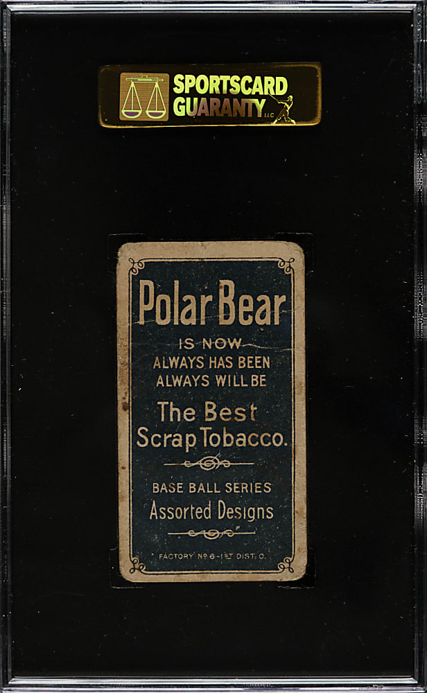 1909-1911 T206 White Border Ty Cobb Portrait Red Background SGC FAIR 20 - Polar Bear Back