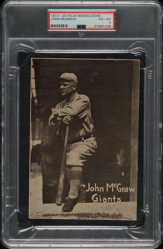 1917-1920 M101-6 Felix Mendelsohn (Sporting News) John McGraw PSA VG-EX 4 - Highest Graded!