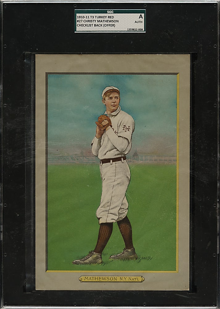 1911 T3 Turkey Red #27 Christy Mathewson - SGC